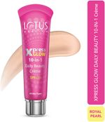 LOTUS MAKE – UP XPRESSGLOW 10-in-1 DAILY BEAUTY CREME | ALL SKIN TYPES| TINTED CC CREAM SPF 25 Foundation (Royal Pearl, 30 g)