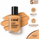 Lakmé Forever Matte , Superior Coverage, Vit E, Lightweight Foundation (Beige, 27 ml)