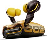 Goboult Mustang Torq 60Hrs, App Support, 4Mic ENC, Breathable LED, 5.4v Bluetooth Headset (Yellow, True Wireless)