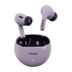TRIGGR Rizz with 40H Playback, Spherical Design, 13mm Drivers, Rich Bass, Fast Charging Bluetooth Headset (Onyx Lilac, True Wireless)