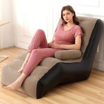 Abgrow Leatherette 2 Seater Inflatable Sofa (Color – Brown, Pre-assembled)