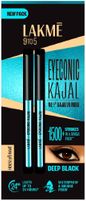 Lakmé 9 to 5 Eyeconic Kajal Twin Pack, lasts upto 24hrs, Pack of 2 (Deep Black, 0.7 g)