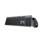 AMKETTE Primus NXT Wireless Keyboard & Mouse Combo, 2.4GHz, 3200 DPI, Silent Keys Wireless Standard Laptop Keyboard Compatible with Desktop, Laptop, Mac with 3200 DPI Optical Mouse, 2.4GHz Lag-Free Wireless, Whisper-Quiet Keystrokes (Grey)