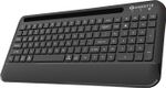 AMKETTE Optimus Pro Max 4 in 1 Bluetooth, Wireless Standard Laptop Keyboard Compatible with Desktop, Laptop, Tablet, iPad, Mac with Multi-Device Bluetooth, 12-inch Tablet & Smartphone Slot (Black)