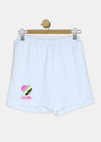 U.S. POLO ASSN. Short For Girls Casual Solid Pure Cotton (White, Pack of 1)