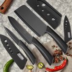 ZROY ENTERPRISE 3 Pc Stainless Steel Knife Set Colorful Kitchen Knife with Ergonomic Handles for Meat, Fish, Fruits & Vegetable