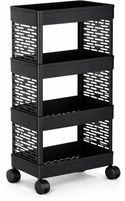 MAXTID 4 Compartments Plastic PP (Black)