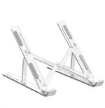 Bitline Aluminum Alloy Adjustable, Portable, Foldable, Ergonomic, Tablet Laptop Stand_01 Aluminium Desk Stand Laptop Stand with Adjustable Height Compatible with Universal Laptops (Grey)