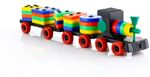 TOOBIL Train Toddler Toys, Shape Sorter and Stacking Wooden Toys, Puzzle Toys (Multicolor)