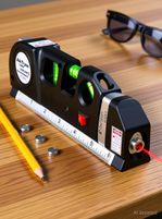 AncientKart Laser Level Line Laser Tape Ruler Adjusted and Metric Rulers Level Pro 3 Standard Cross Line 8 feet Measure Tape Ruler Tool Adjusted Non-magnetic Electronic Level (250 cm)