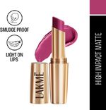 Lakmé 9TO5 Primer + Matte Lip Color (Plum Pick, 3.6 g)
