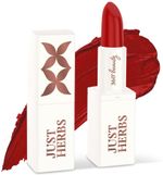 Just Herbs Ayurvedic Creamy Matte Burnt Red Lipstick for Women – Paraben Free (Burnt Red, 4.2 g)