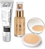 Iba Foundation + Compact + Primer Face Makeup Combo for Dusky Skin Tone (Sun Beige)