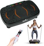 SAPORO VibeX Vibration Plate Exercise & Massage Machine with Remote, Calorie Burning Weight Loss Platform for Home & Gym, Muscle Toning, Fat Burn Massager (Black)