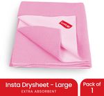 LuvLap Cotton Baby Bed Protecting Mat (Baby Pink, Large)