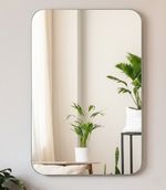 LUPPRA 12 × 18 in Frameless Wall Mirror Bathroom Mirror (Rectangle Finish : Polished)