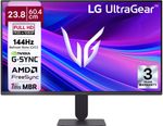 LG UltraGear 60.96 cm (24 inch) Full HD IPS Panel 24-inch FHD (1920×1080) IPS display, 120Hz (O/C 144Hz) refresh rate / 1ms MBR, NVIDIA G-SYNC Compatible / AMD FreeSync Premium Pro Monitor (24G411A-BB.ATREMVL) (NVIDIA G Sync, Response Time: 5 ms, 144 Hz Refresh Rate)