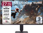 LG UltraGear 68.58 cm (27 inch) Full HD IPS Panel Gaming Monitor (27G411B-B) (NVIDIA G Sync, Response Time: 1 ms, 144 Hz Refresh Rate)