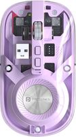 Portronics Toad 8 Ambidextrous Optical Mouse Transparent, Rechargeable, Silent (Bluetooth, 2.4GHz Wireless, Purple)