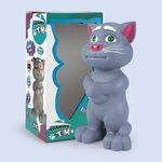 joymax Talking Tom Musical Toy for Kids | Interactive Talking & Repeating Toy (Grey)