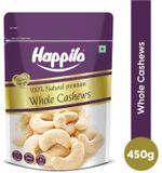 Happilo 100% Natural Premium Whole Cashews (1 x 450 g)