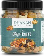 Dhanan foods Natural Premium Healthy Nutmixed[ 250gm ][ JAR ] Almonds, Assorted Fruits & Nuts, Cashews, Dry Dates, Raisins, Kernels (1 x 0.25 kg)