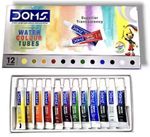 DOMS 80771 – WATER COLOUR TUBES 12 SHADES (Set of 12, Blue)