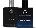 THE MAN COMPANY Aqua Noir Perfume + Black EDT Perfume | Aqua + Black Twin Set (50…more