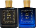OSCAR Forever Luxury Combo of Aqua & Oud Long Lasting Fragrance (100ml Each) Eau de Parfum  –  200 ml (For Men & Women)