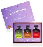 Just Herbs Pure Fragrances Intense Oud Trio Perfume Set of 3 – 50ML Eau de Parfum  –  150 ml (For Men & Women)