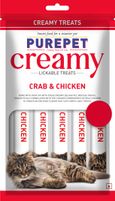 purepet Creamy Lickable Treat Crab and Chicken Cat Treat (375 g, Pack of 5)