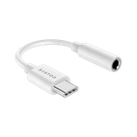 Bestor White USB-C to 3.5mm Audio Jack Converter, Plug & Play Hi-Fi DAC Adapter Phone Converter (Above 4.0 android version)
