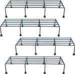 EXORA Iron Indoor/Outdoor Flower Pot/Plant Stand for Home Garden Balcony Living Room Plant Container Set (Pack of 4, Metal)