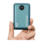 Goboult Ampvault V20 20000 mAh 22.5 W Compact Pocket Size Power Bank (Teal, Lithium Polymer, Fast Charging for Earbuds, Mobile, Smartwatch, Speaker, Tablet, Trimmer)
