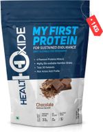 HEALTHOXIDE My First Protein with whey, casein & pea, Chocolate Whey Protein (1 kg, Chocolate)