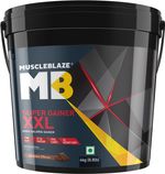 MUSCLEBLAZE Super Gainer XXL, For Muscle Gain Weight Gainers/Mass Gainers (4 kg, Chocolate)