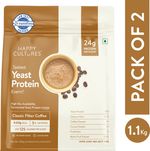 Happy Cultures 24g / serving Classic Filter Coffee Yeast Powder Isolate, Gut Friendly Yeast Protein (1010 g, Classic Filter Coffee)