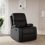 Flipkart Perfect Homes Leatherette Manual Recliner (Finish Color – Black, DIY(Do-It-Yourself))