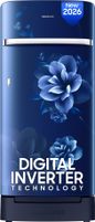 Samsung 189 L Direct Cool Single Door 5 Star Refrigerator with Base Drawer (Camellia Blue, RR21H2H25CU/HL)