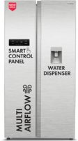 MarQ by Flipkart 584 L Frost Free Side by Side Refrigerator  with Water Dispenser, Fresh Lock and Multi Airflow Technology (Silver, 584MS025MQSD)