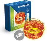 Crompton 100 LEDs 10 m Yellow Steady String Rice Lights (Pack of 1)