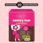 Cailin Care 280mm Straight Jumbo SOFT COTTON Antibacterial Rash Free Extra Soft & Comfort Sanitary Pad (Pack of 40)