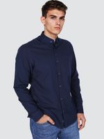 LEE Men Regular Fit Solid Mandarin Collar Casual Shirt