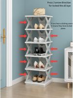 STELITE shoe rack,shoe stand for home,shoes stands,foldable shoe rack,shoe rack foldable Plastic Shoe Stand (GREY, 5 Shelves, DIY(Do-It-Yourself))