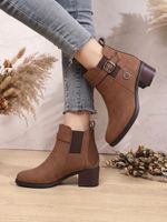 Roadster Women’s Fashion Chelsea Boots | Matte Upper | Comfortable Ankle-Length Boots Boots For Women (Brown , 8)