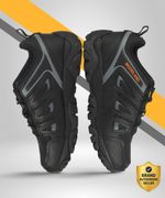 WOODLAND Outdoor Trekking Lightweight Breathable Durable Hiking & Trekking Shoes For Men (Black , 6)