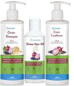 Kathiyawad “Anti Hair Fall Spa Range with Onion Hair Oil + Onion Shampoo + Onion Conditioner for Hair Fall Control” (3 Items in the set)
