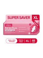 SIRONA Rash-Free Cottony Soft | For Heavy Flow & Leak Protection | Super Saver Pack-XL Sanitary Pad (Pack of 48)