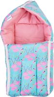 Bumtum 0-6 Months New Born Baby Cotton Carry Bag, 3 in 1 Baby Bed, Flamingo(Green) Sleeping Bag