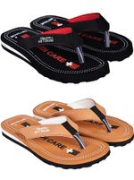 WALKUM Women Slippers (Brown, Black , 5)